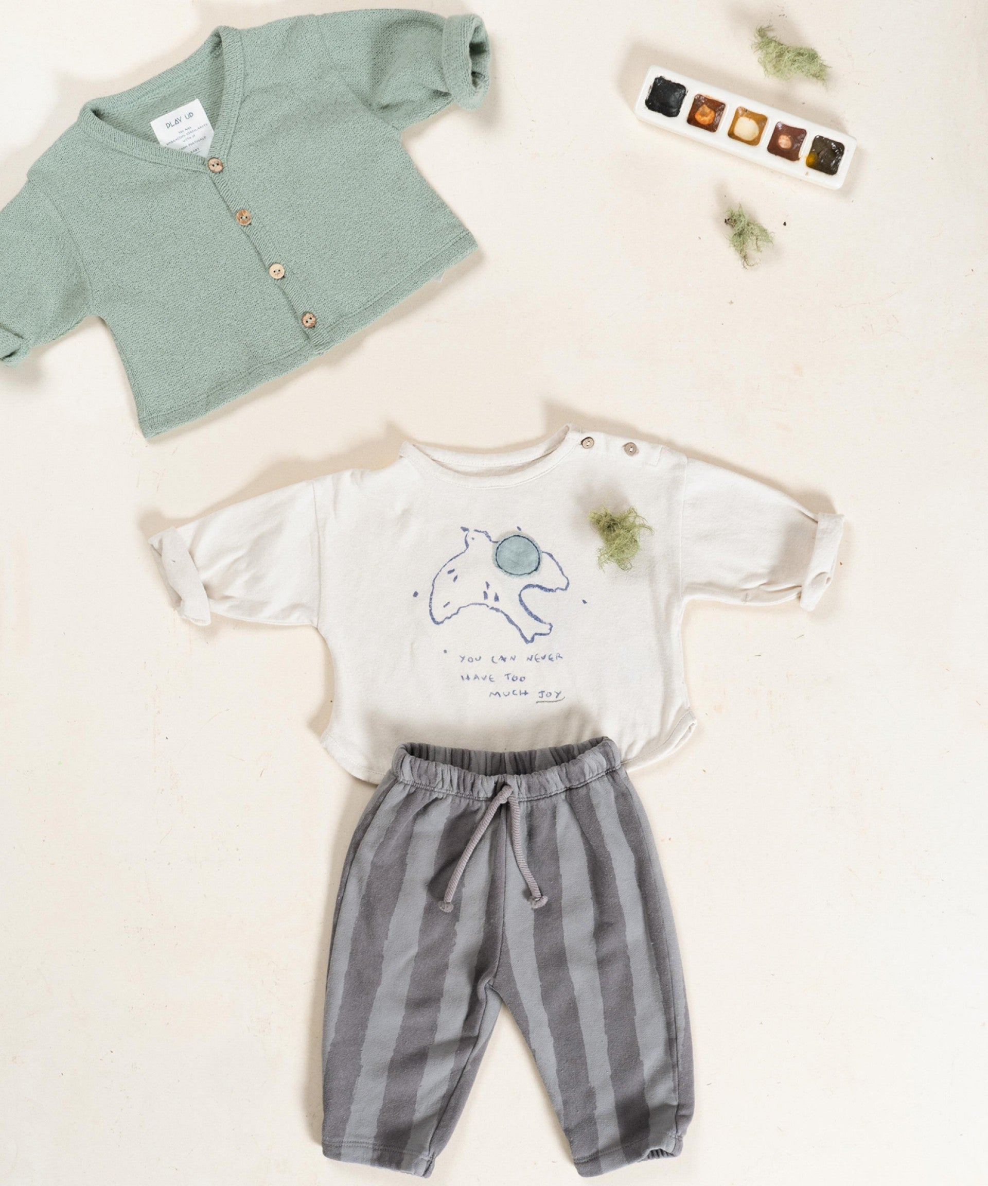 PLAY UP - cardigan verde menta