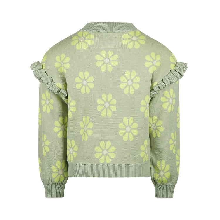 KOKO NOKO - maglione verde con fiori