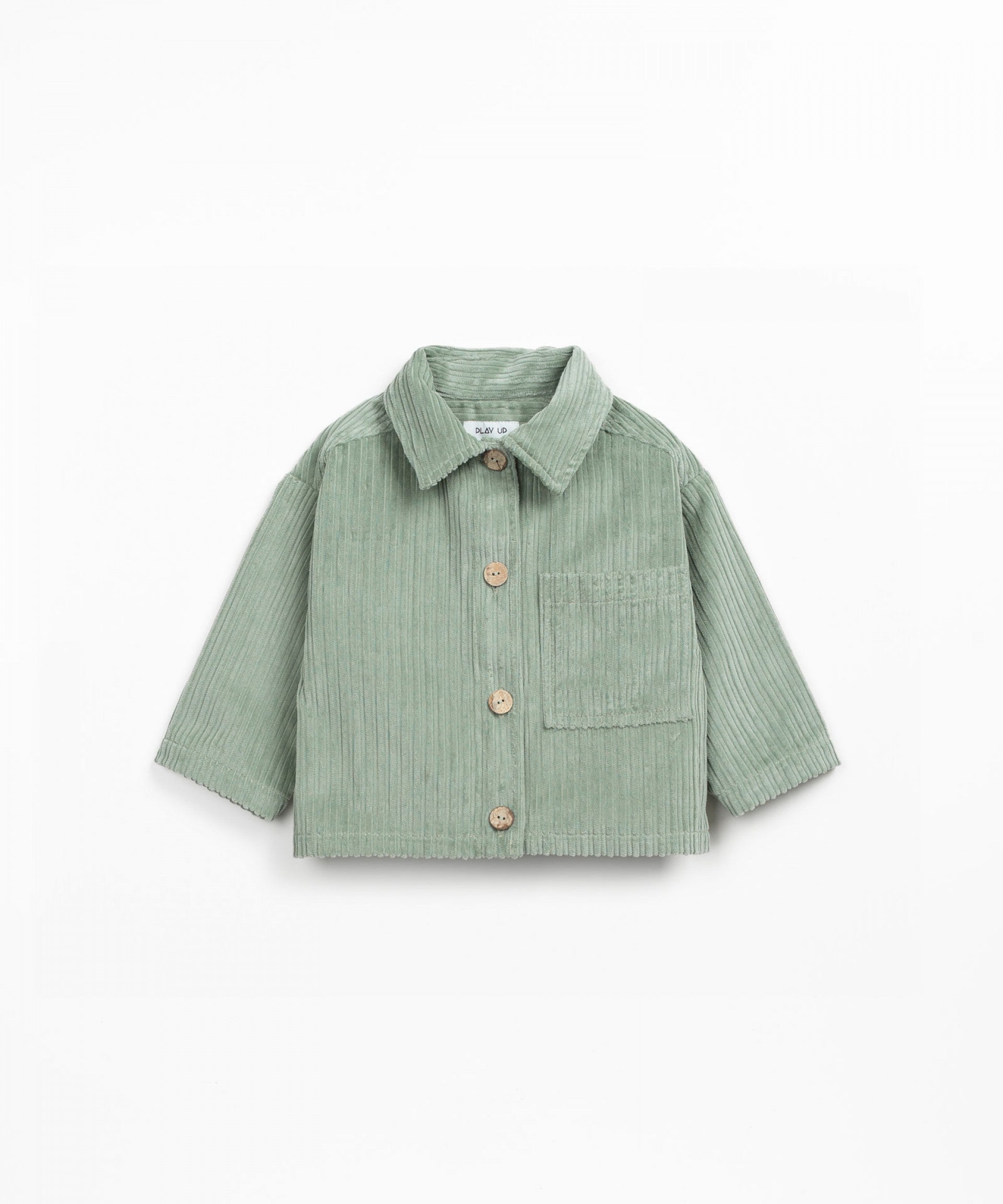 PLAY UP - camicia velluto verde menta
